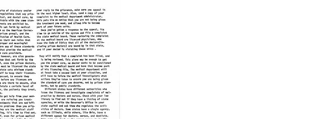 e of stastors ndror esitions that sy seise  1 tanta) core by ia 4ith the 1w ftine s s sttt to. et ot by et  e Joerican corece riion grous), 1nd o o of Festtn Cre. ot a4 sesntfel ey ot Thase starss na previée the matcal e srortaars. Somer, Are 11 goere i Gt st forth by e - eve the i dctars, ot e Ticomied the stute  ators ey Ticewses are e Bare to s, 3150 st cartatn Tevs of  L the athents thy trst,  o set el rom gour sete  retasing you trest- tments Dt e non VS o prebiens th ou arlg. r are the sttt seutl s ot ek ot ven for peisen sudte  Joue reply 10 e grivcance, se e 1o ppen) 14 10"t et Mgar e, A, 1end 4 oy of you Comutnd to 1 melen] deparient sdnalitrator, AT pots M n stice G ou are ot being given he treataent yom sed, 154 A1t M o becimn Sars o oar foar aith  Tnce e e 3 ruspens o O 1l 8 im0 30 vt de of e sysies s M1l 3 corgl ihe state sétcl hed, Those revieatny e cor 4Gk ratent burd 44 Ticened sopsictas, whe Tho he tode of C1cr that a1 of the dociari(ine Chadtng pisen dctar) are bend by 18 ER state, nd 1 e dociar 5 AATa g thei 0163  Ty W1 a0y 8 4 compatot has eun 111 14 ety resfevd. T aene sy b 2300 10 st o0 1 preer chre, s docor WA 1o b shnc foned L thstate mdicl baard 4 bave 4t bacine pirt 1M Ticenstog e, The sdfen] deetount w111 ke 4 econd 1o 18 yor situition, 1nd  e i 8 chr s Gsarve, ot v pecn e rds, e 3y pbtle sandiri.  Difternt sates hre differst petortsies o Trsne th Tleenes 1nd Ivestigate comolitts of mal- sractia by dctos d murses, Ghack wdid gour Tow Ty 40 ik owt A1 they bave 8 Mstiog of state itencis, o Vet the Goverorts Offce in gour State Cptti 1nd sk thes o repelces the actl- It of dctars. Some st bare + $igle doencr, sk 1 oty hile otirs, Tike Sio, hure &  Farmt spncy for ductors, serses, snd dentists.  
